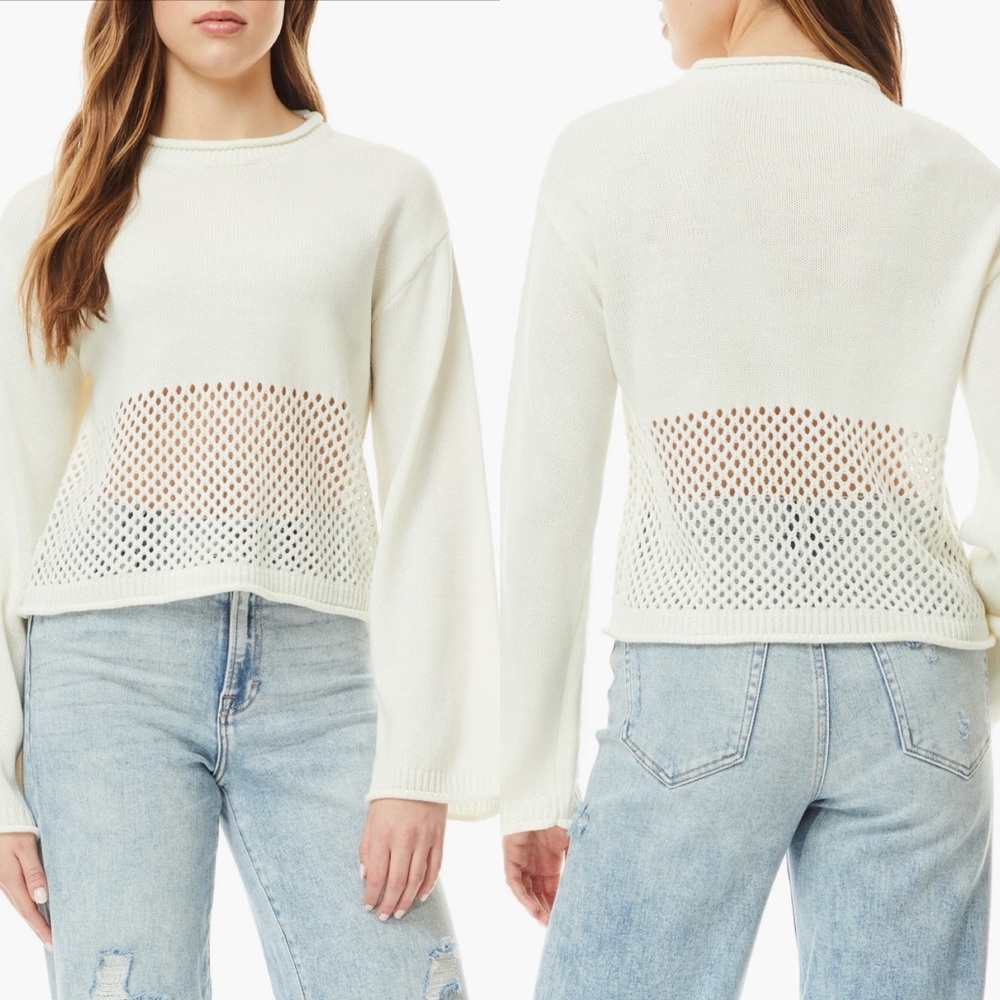 Love By Design Apollo Open Hem Crop Sweater Size XS $68